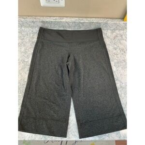 Lululemon Astro Cropped Yoga Pants Wide Leg Size 6 Heathered Charcoal Gray